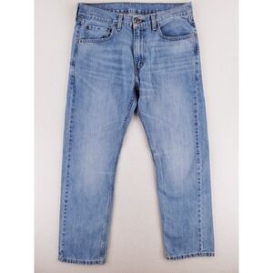 Levis 505 Jeans Mens‎ 32x30 Regular Straight Heavy Denim Work Pants Stone Wash
